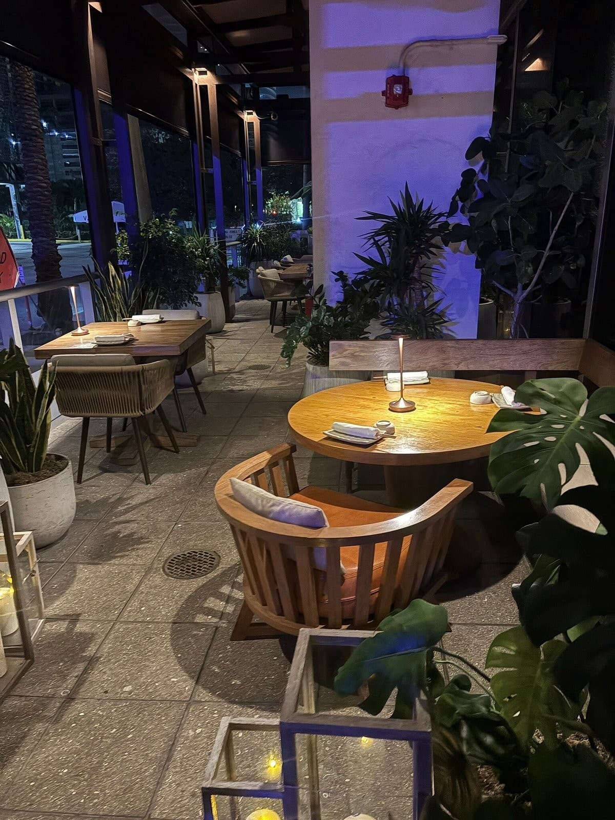 Cozy interior of Osaka Miami restaurant in Miami