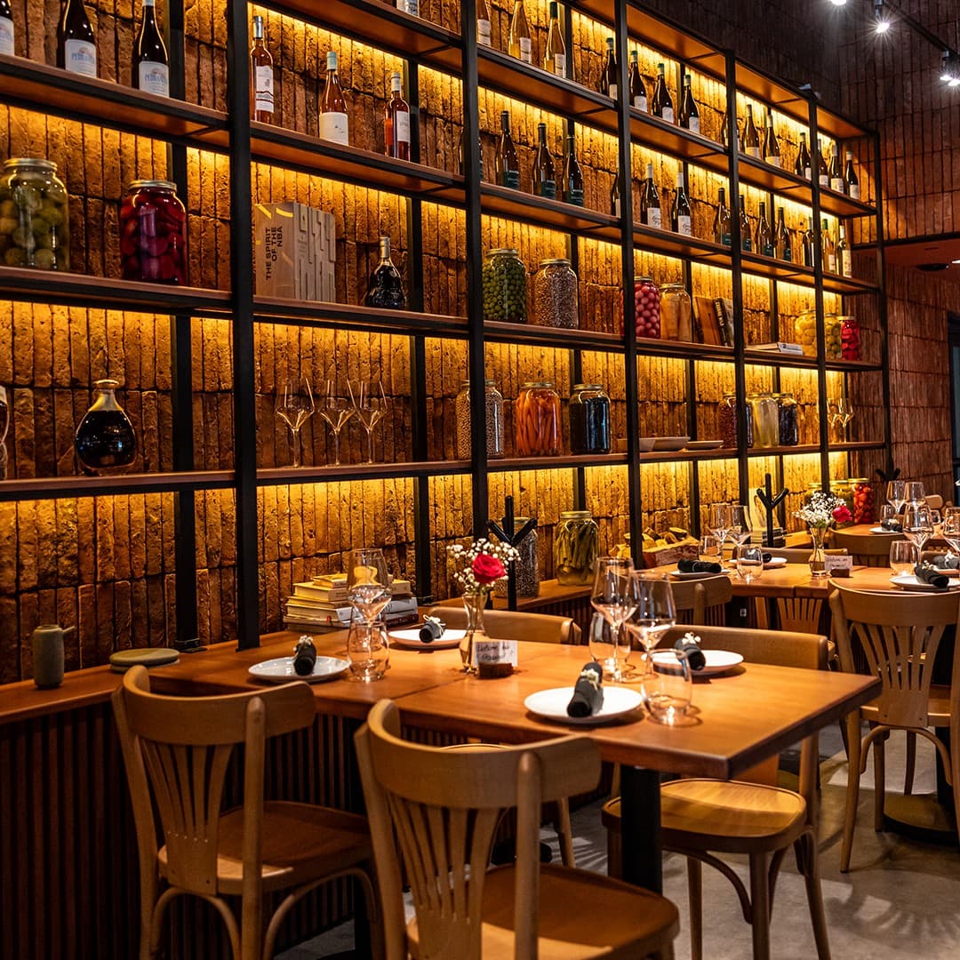 Interior view of Ossobuco Miami steak house