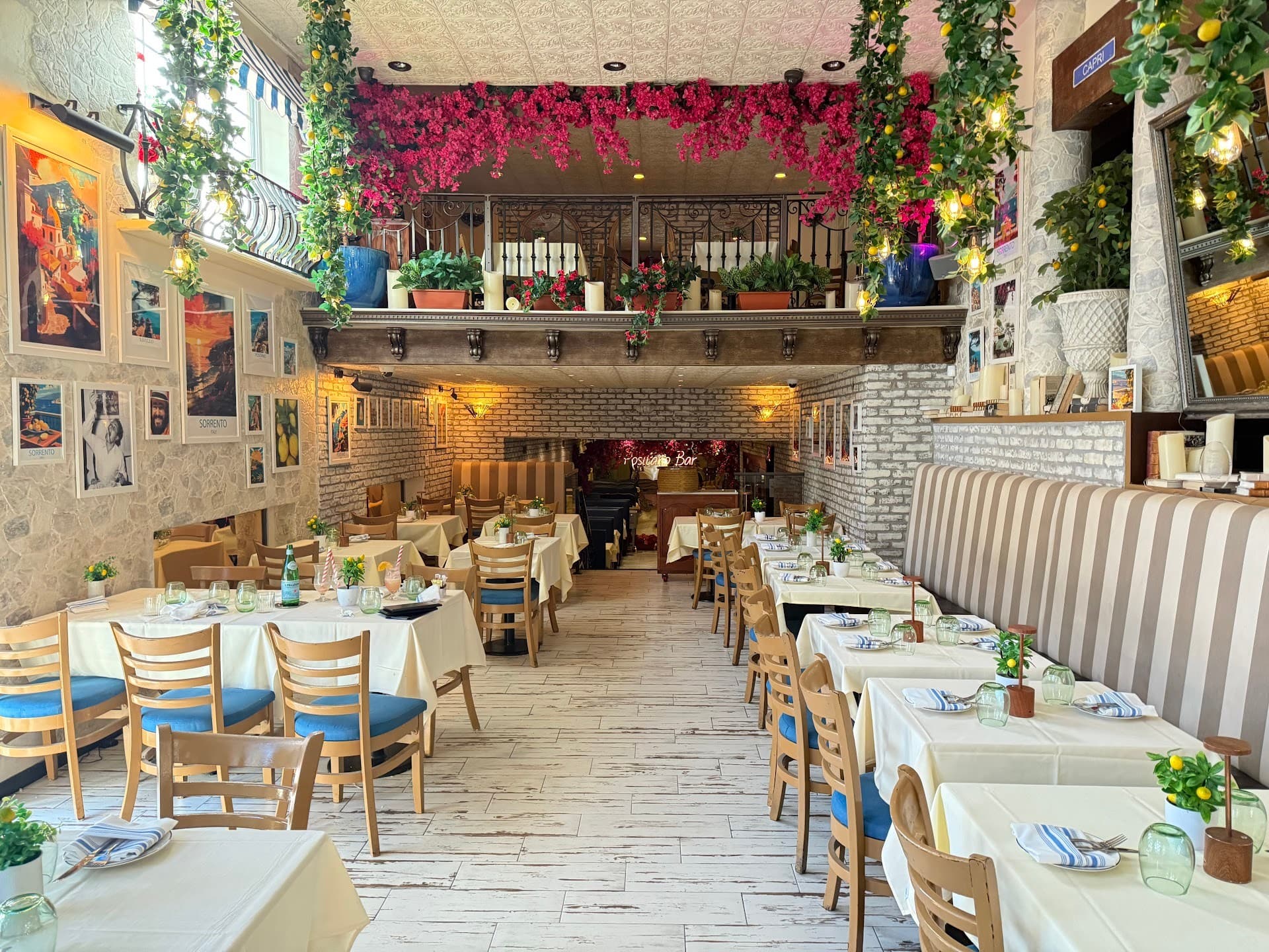 Interior view of Osteria Positano in Miami Beach