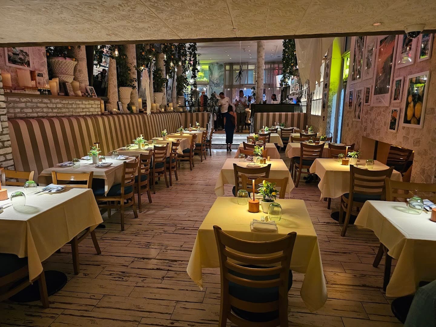 Interior of Osteria Positano restaurant in Miami Beach