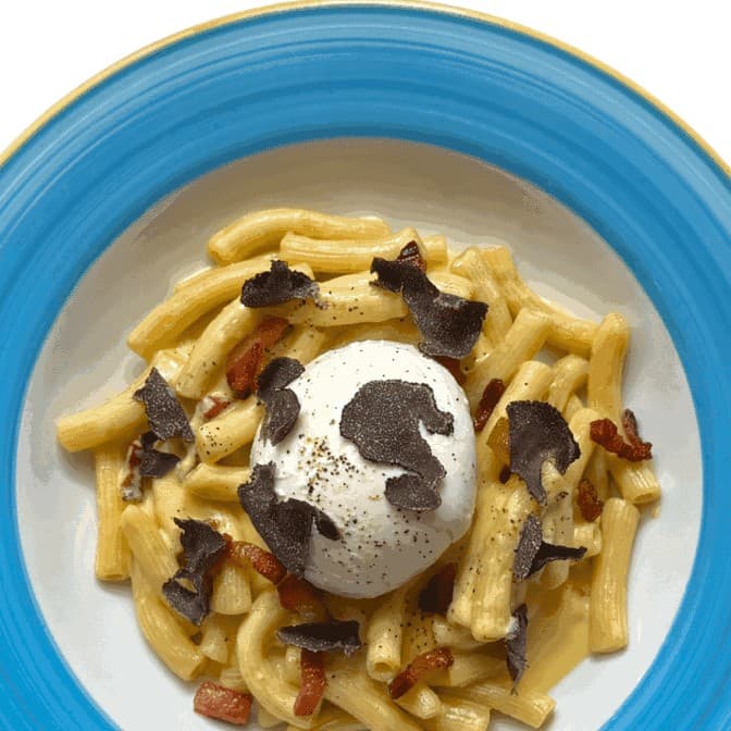 Truffle pasta dish at Osteria Positano in Miami Beach