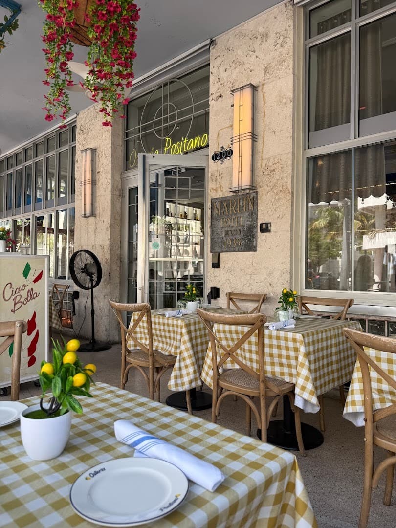 Osteria Positano outdoor seating in Miami Beach