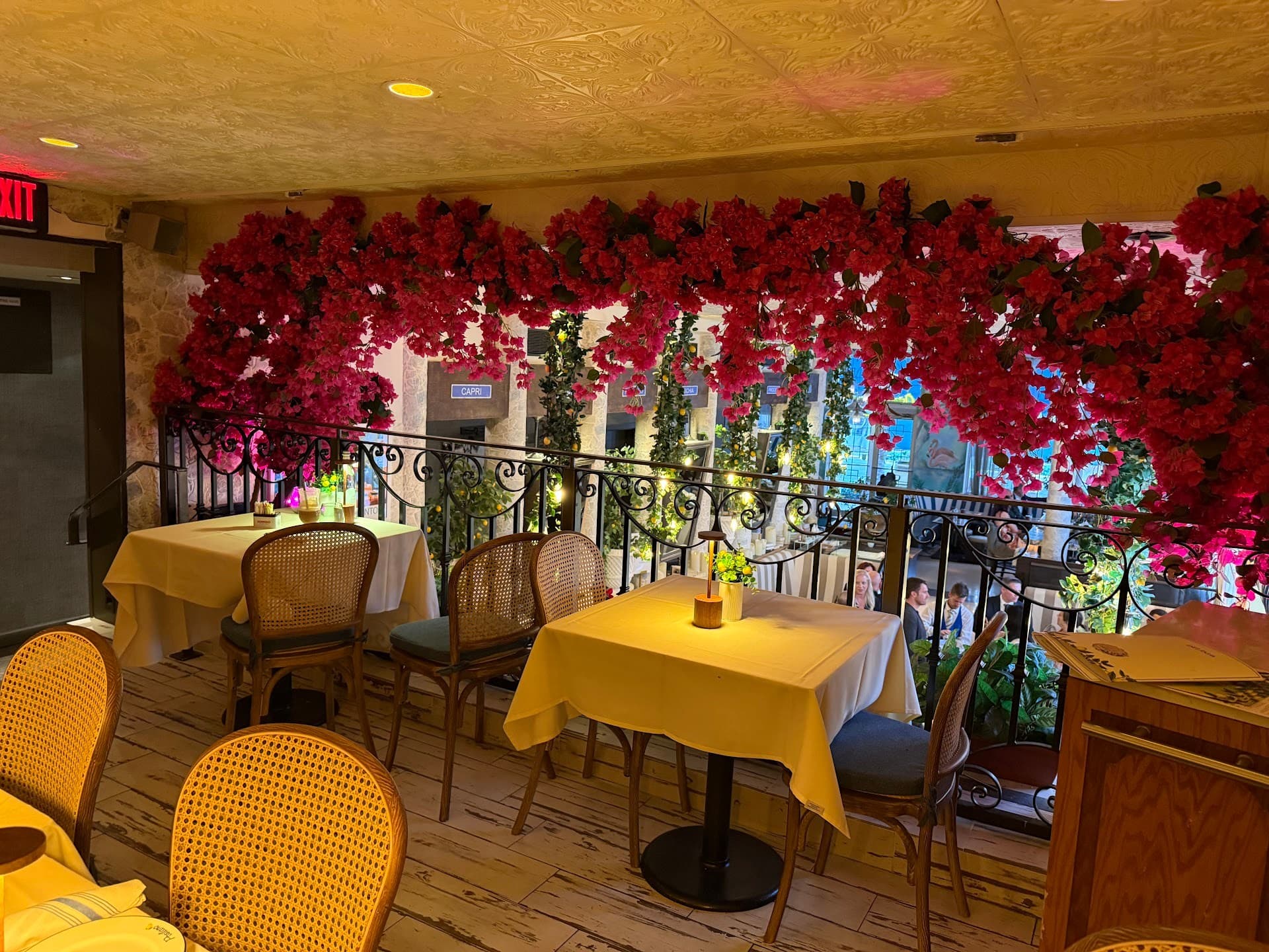 Osteria Positano restaurant interior in Miami Beach