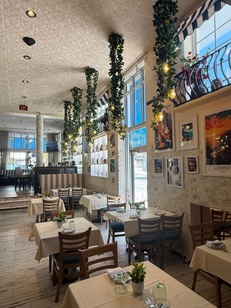 Interior view of Osteria Positano in Miami Beach