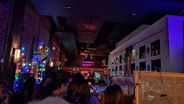 Interior view of Over Under bar in Miami nightlife