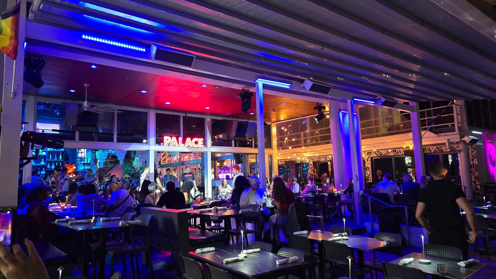 Interior view of Palace Bar & Restaurant in Miami Beach