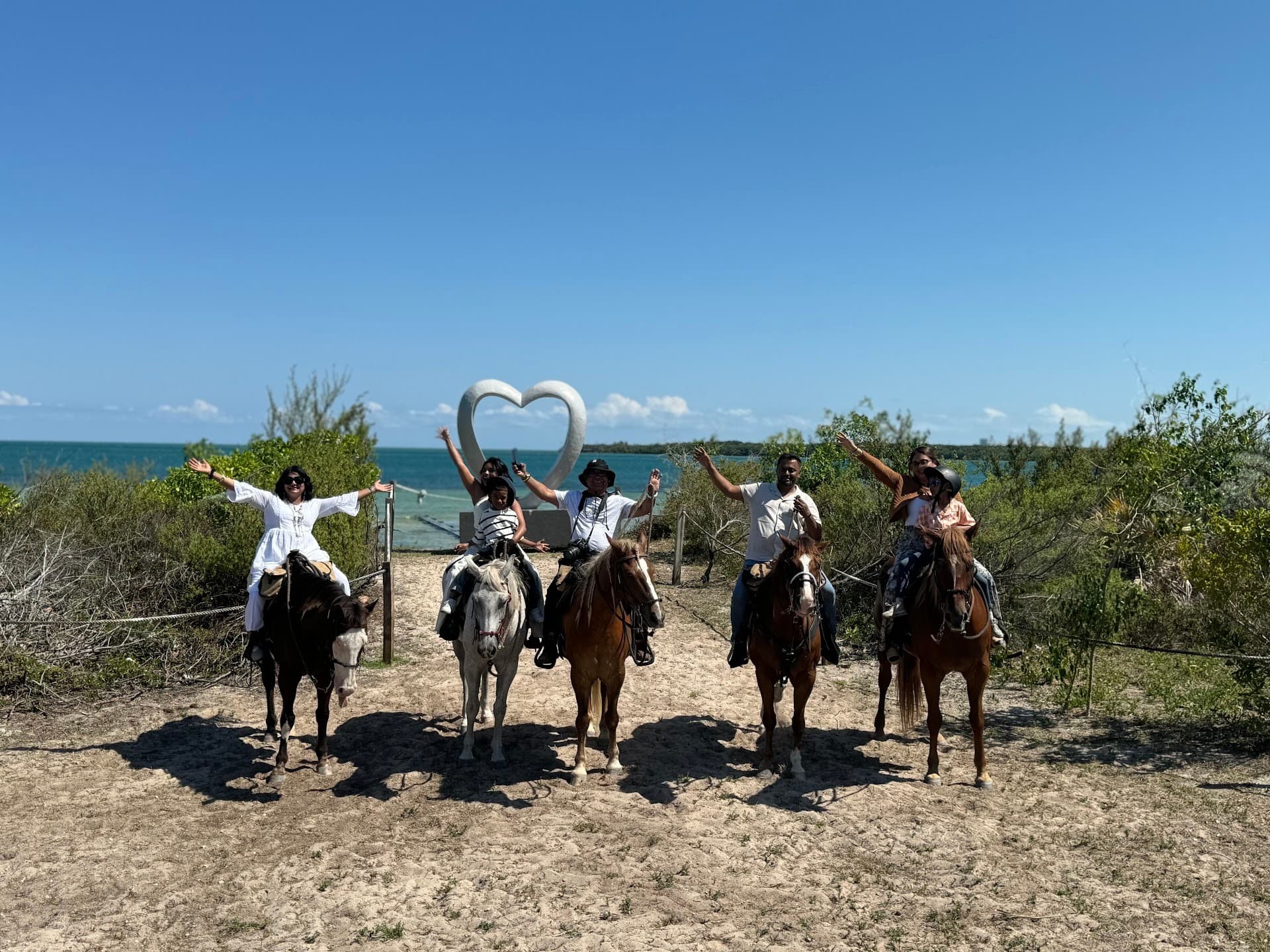 Group horseback riding at Palomino Ranch in Miami