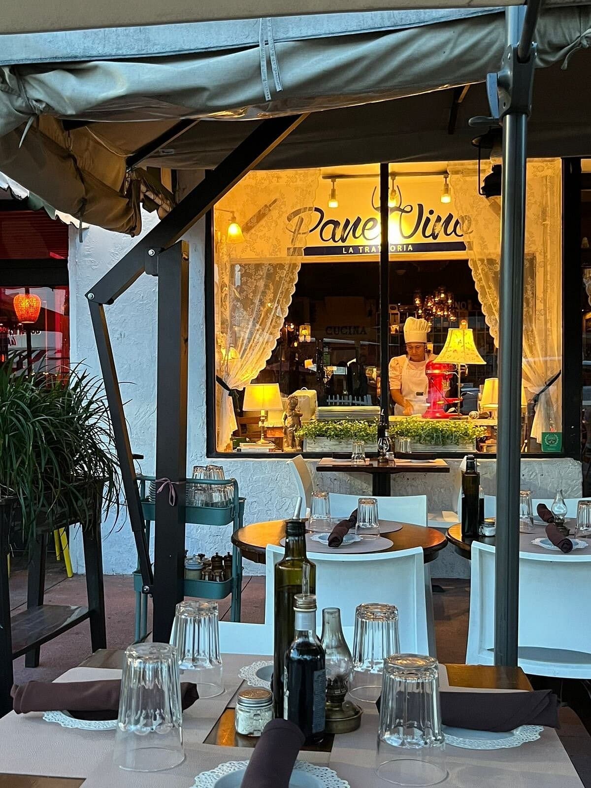 Pane e Vino restaurant exterior in Miami Beach