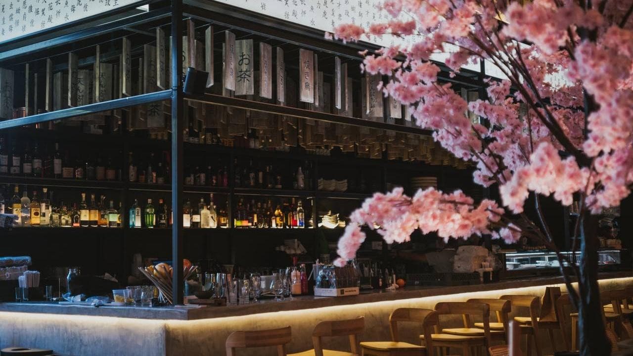 Stylish interior of Paperfish Sushi in Miami