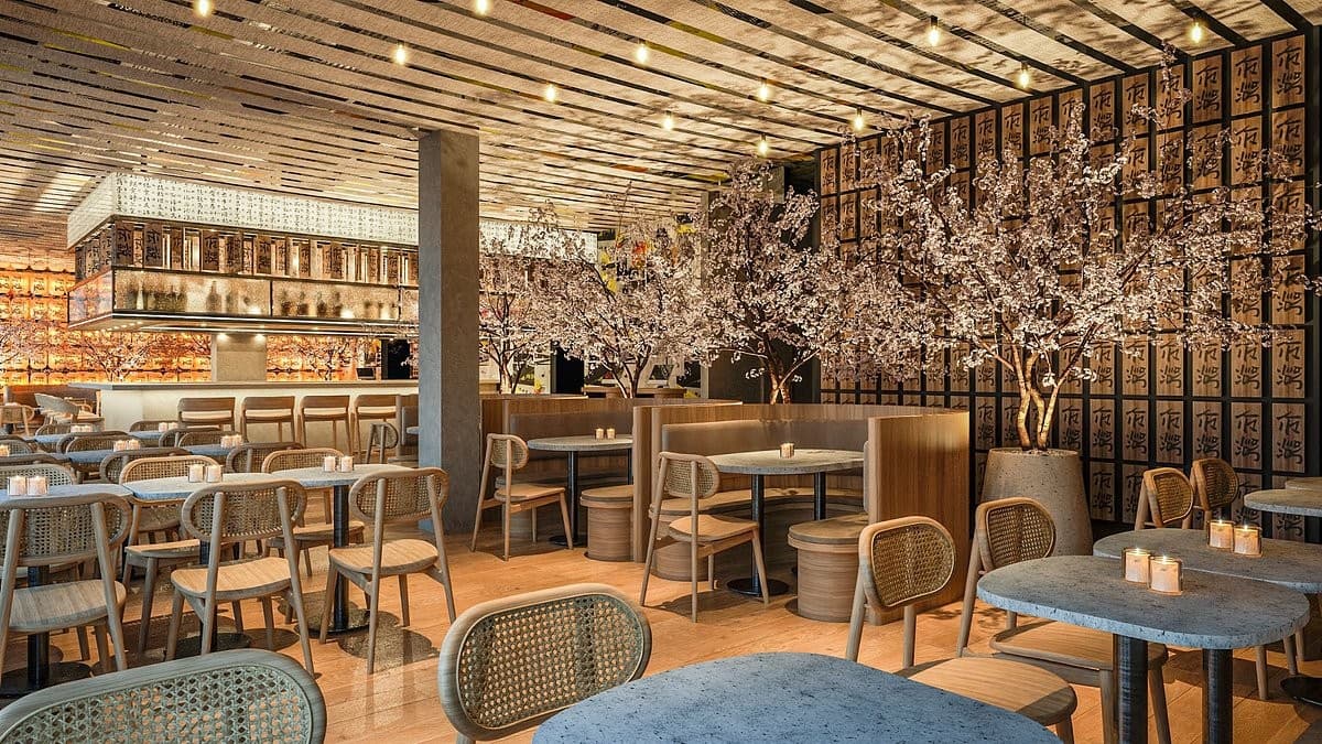 Stylish interior of Paperfish Sushi in Miami