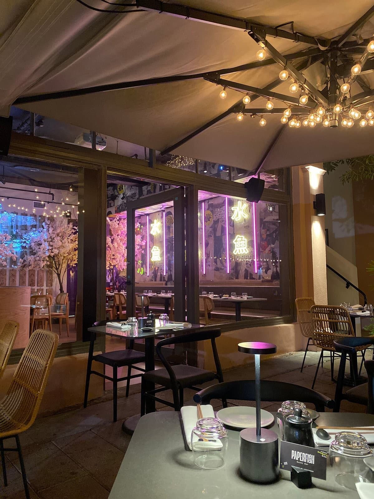 Paperfish Sushi interior ambiance in Miami