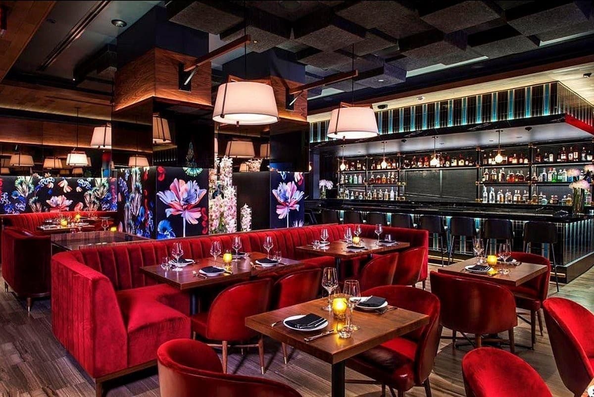 Luxurious interior of Papi Steak in Miami Beach