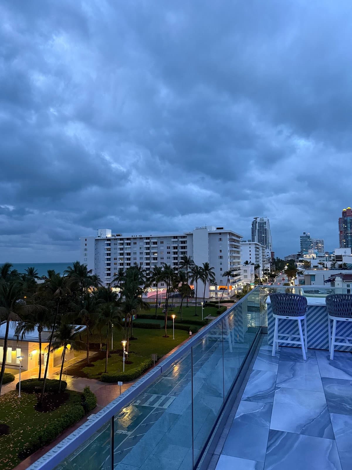 Scenic view from Park Central South Beach in Miami Beach