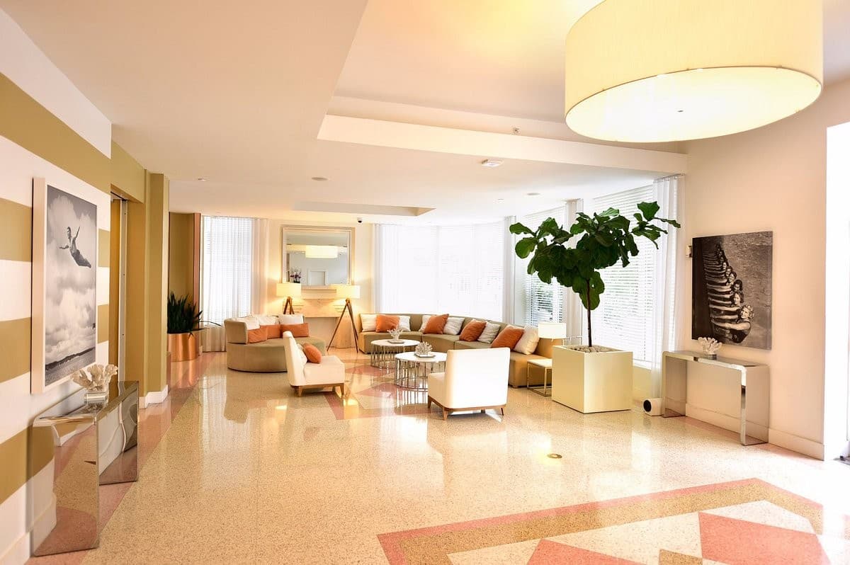 Pestana South Beach Miami lobby interior design