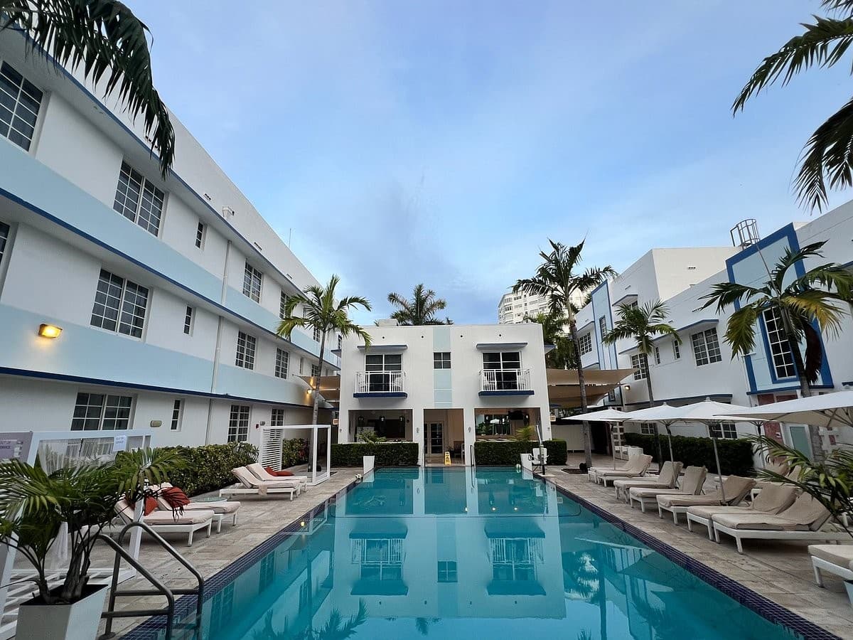 Pestana South Beach Miami pool area in Miami Beach