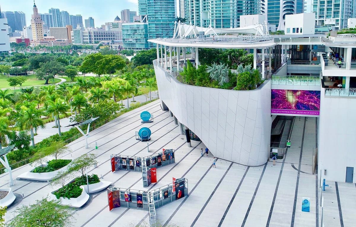 Frost Museum of Science exterior view in Miami