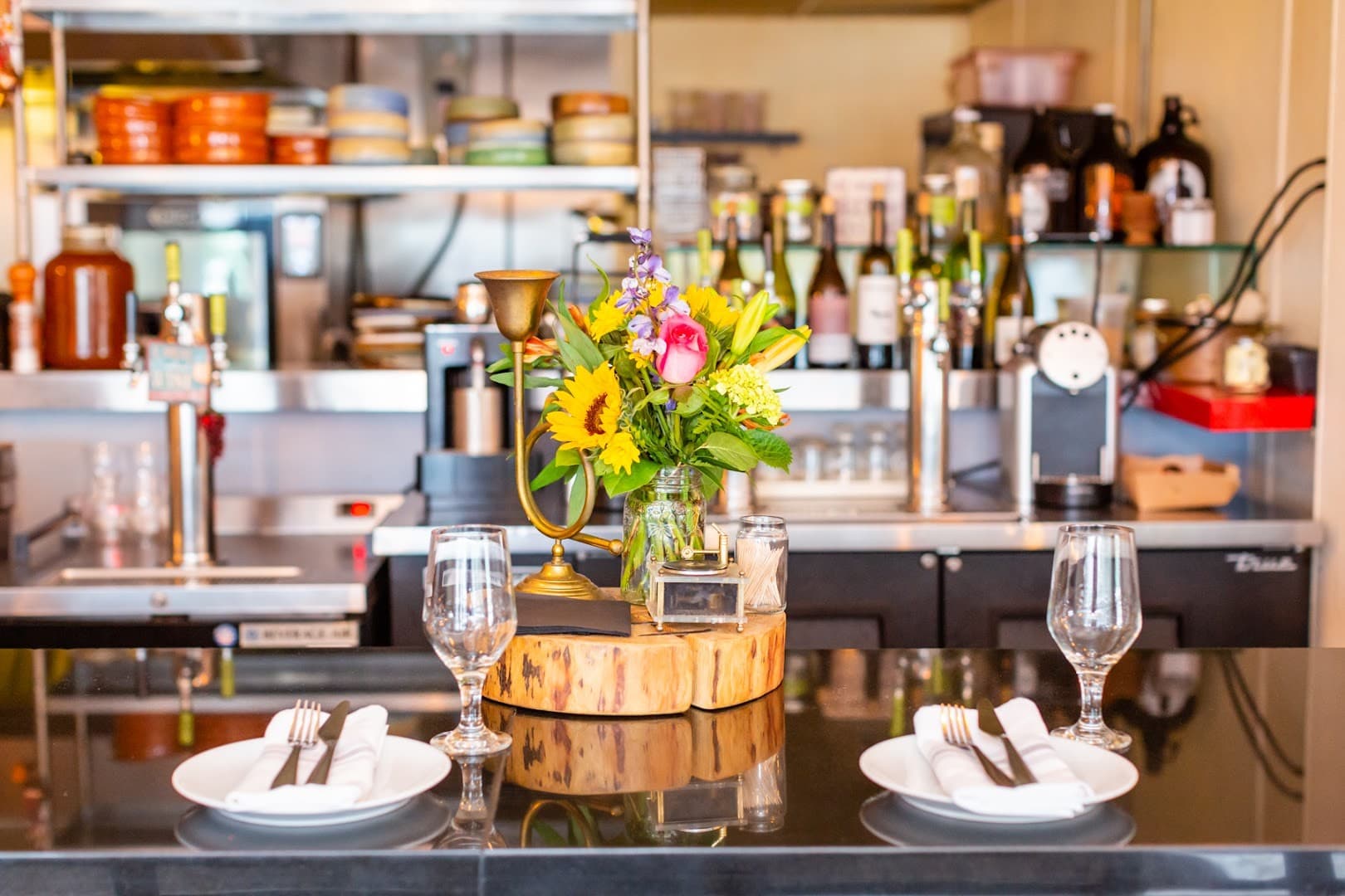 Dining setup at Pinch Kitchen+Bar in Miami