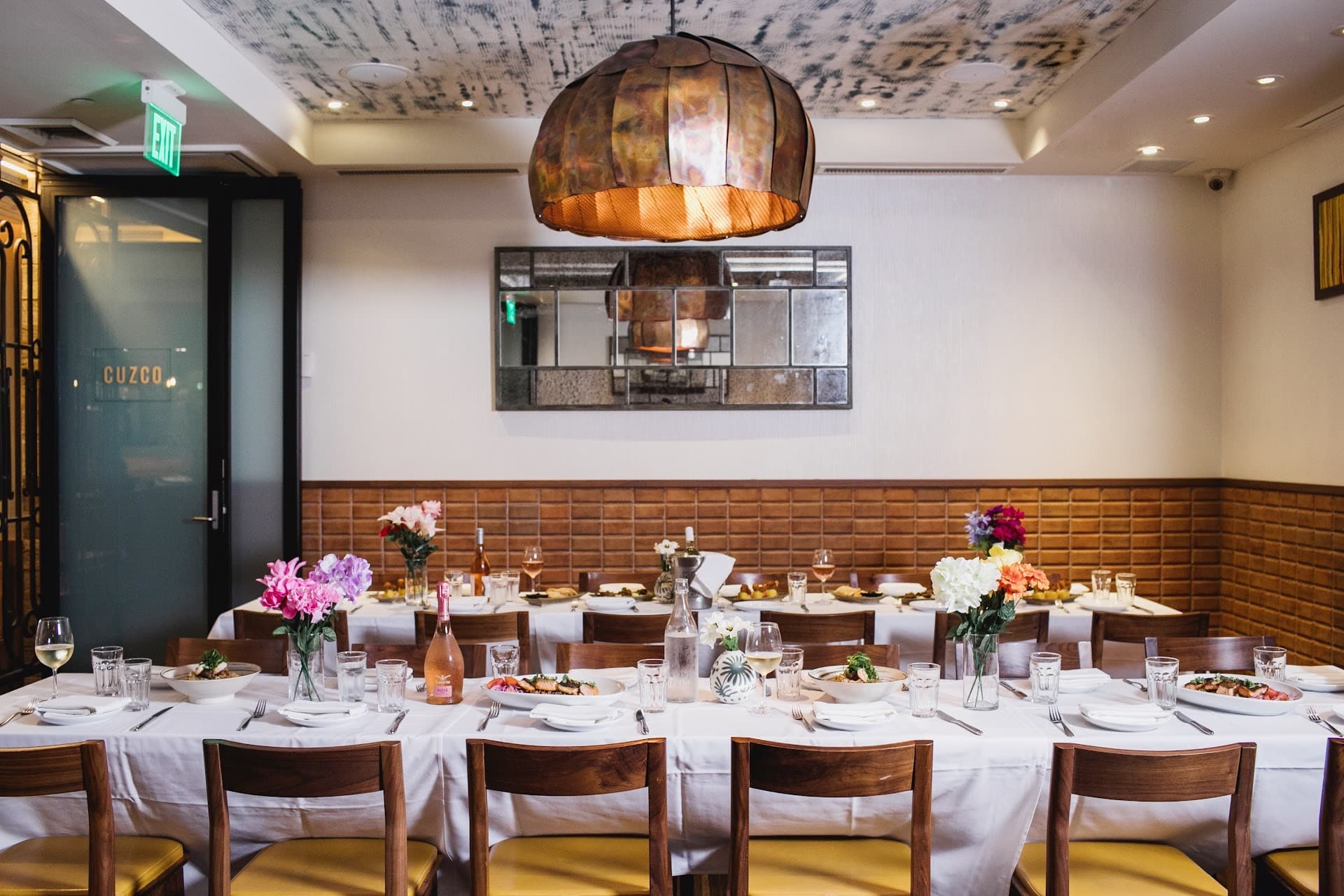 Elegant interior of Pisco y Nazca Ceviche Gastrobar in Doral