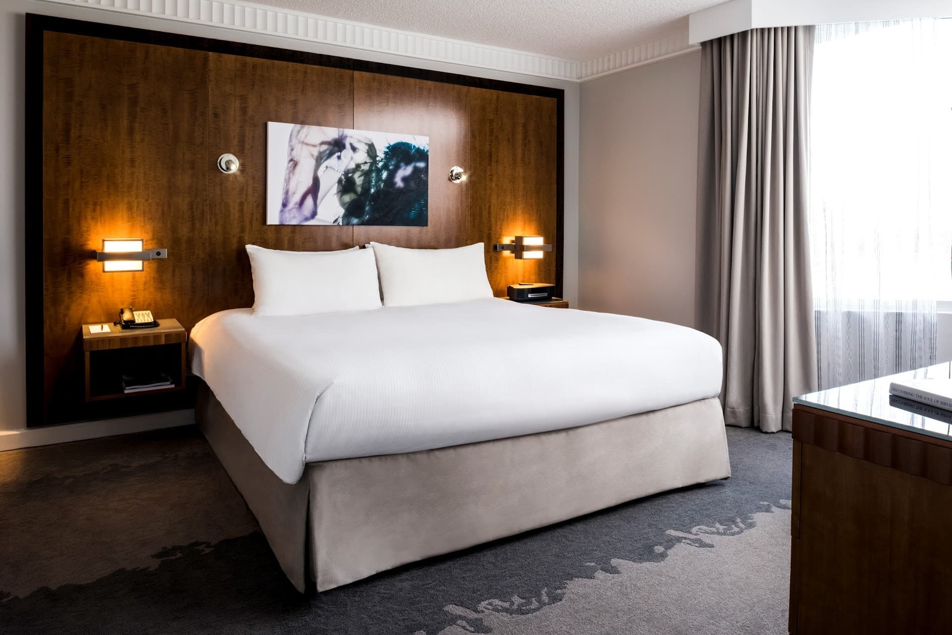 Pullman Miami Airport hotel guest room with modern decor