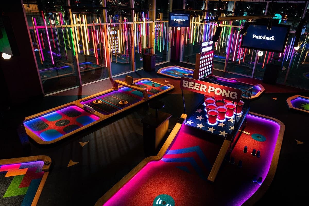 Puttshack Miami interactive games at 701 S Miami Ave Level 4