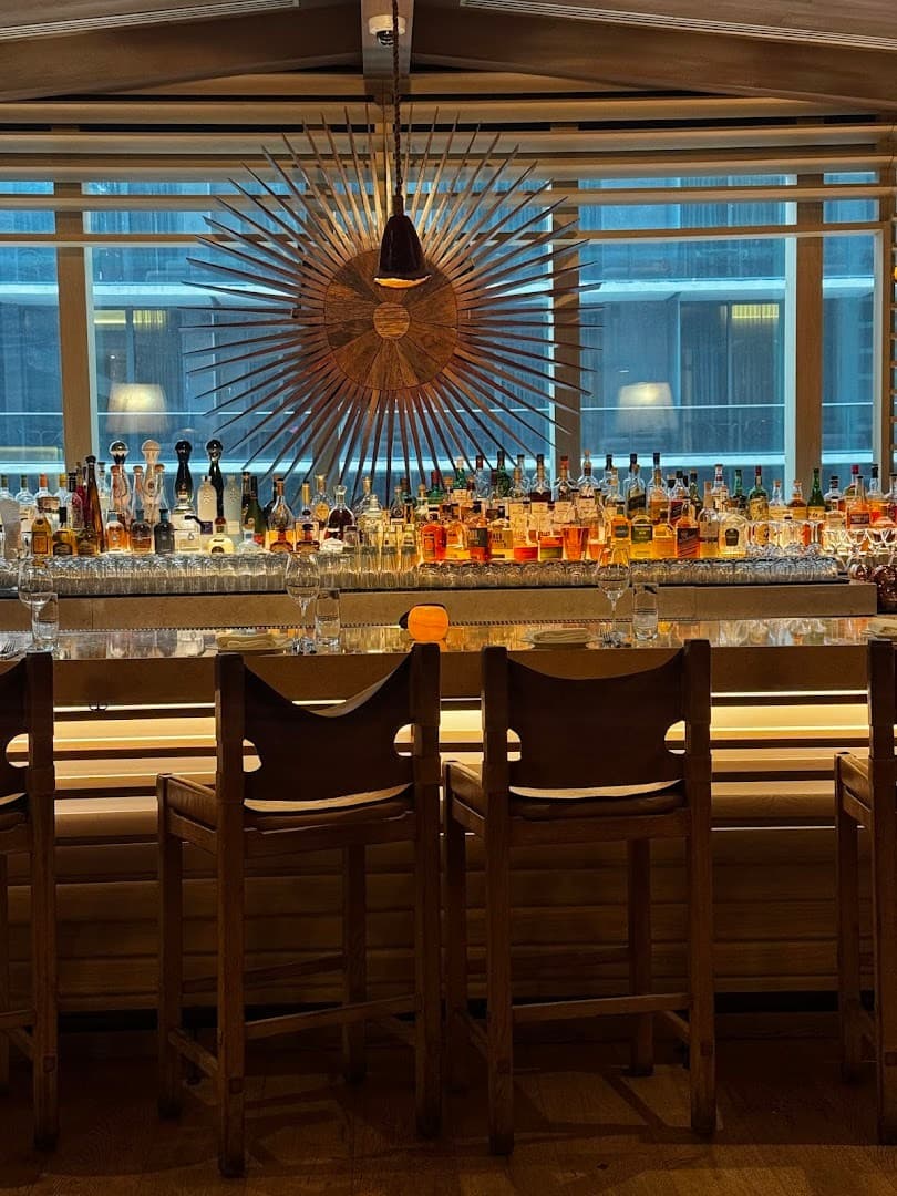 Bar area at Quinto Miami with a stylish design
