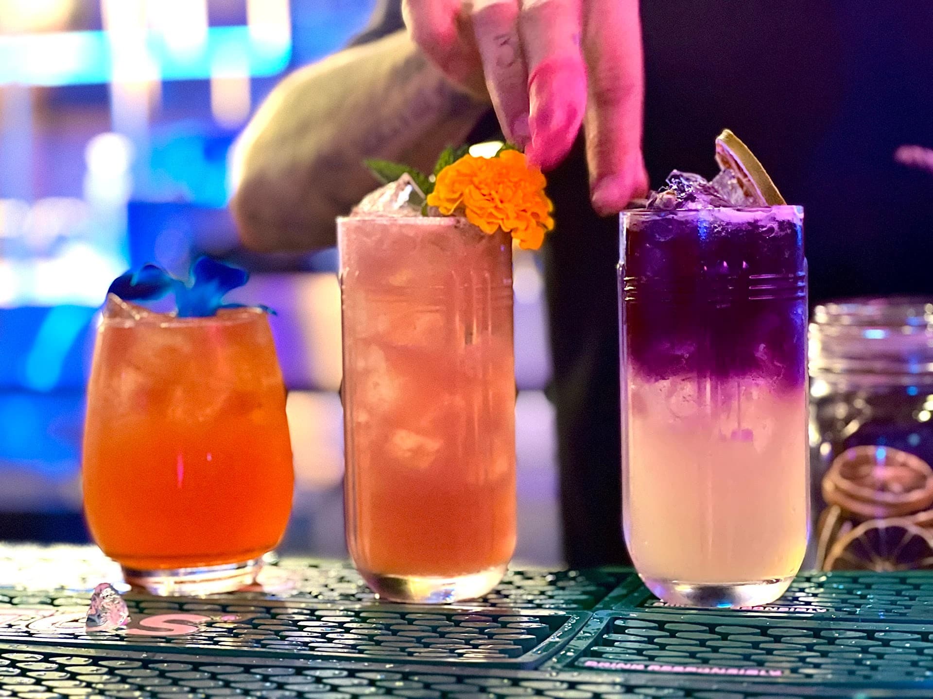 Cocktail drinks at R House Wynwood in Miami