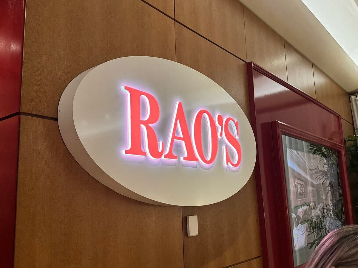 Rao's restaurant sign in Miami Beach