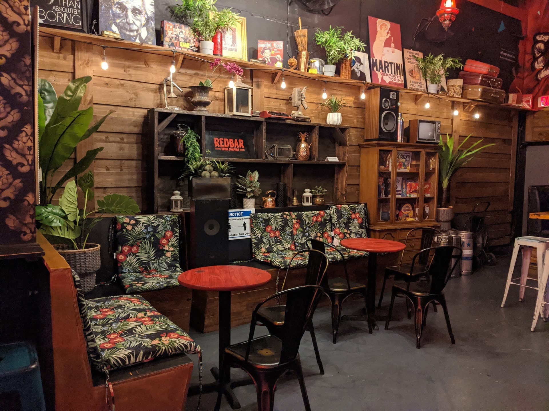 Cozy interior of RedBar Brickell in Miami