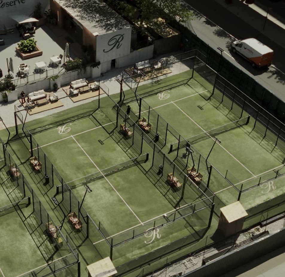 Reserve Padel outdoor courts at 1000 MacArthur Cswy