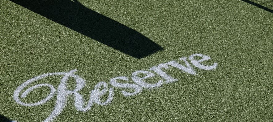 Reserve Padel sign at 1000 MacArthur Cswy, Miami