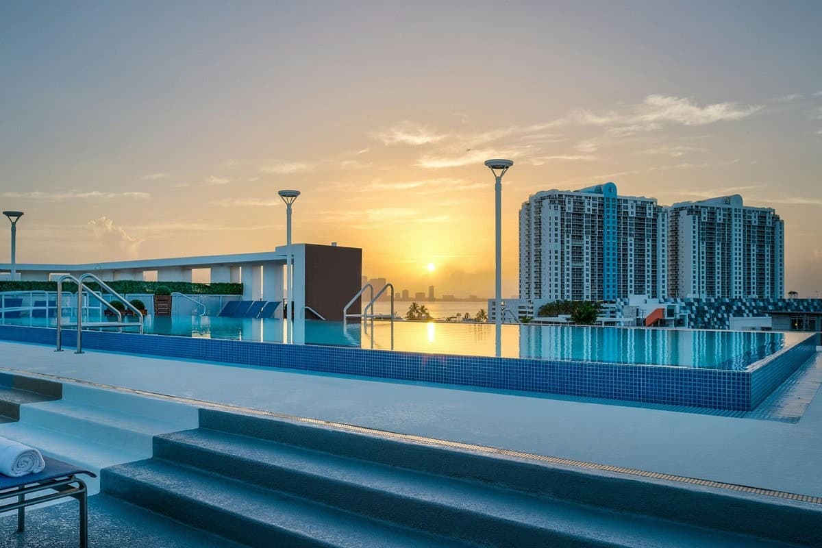 Infinity pool at Residence Inn by Marriott Miami Beach