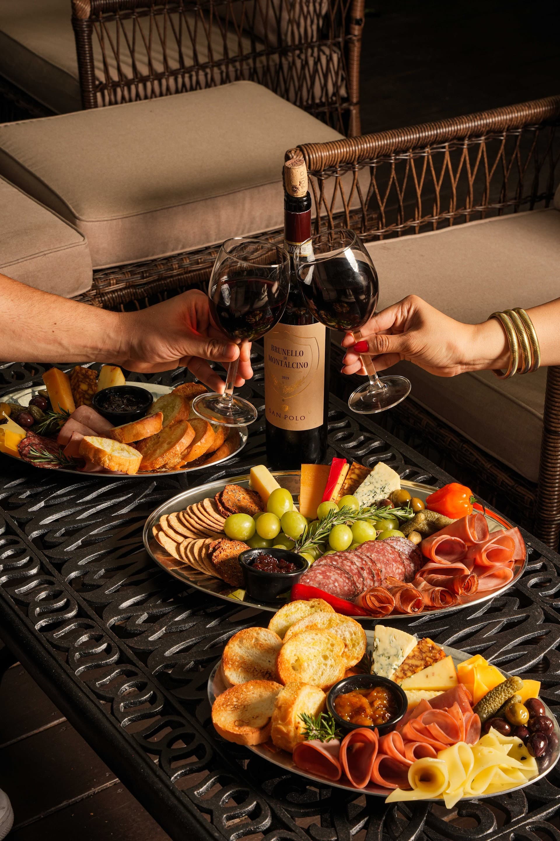 Wine and charcuterie at River House Wine & Bar in Miami
