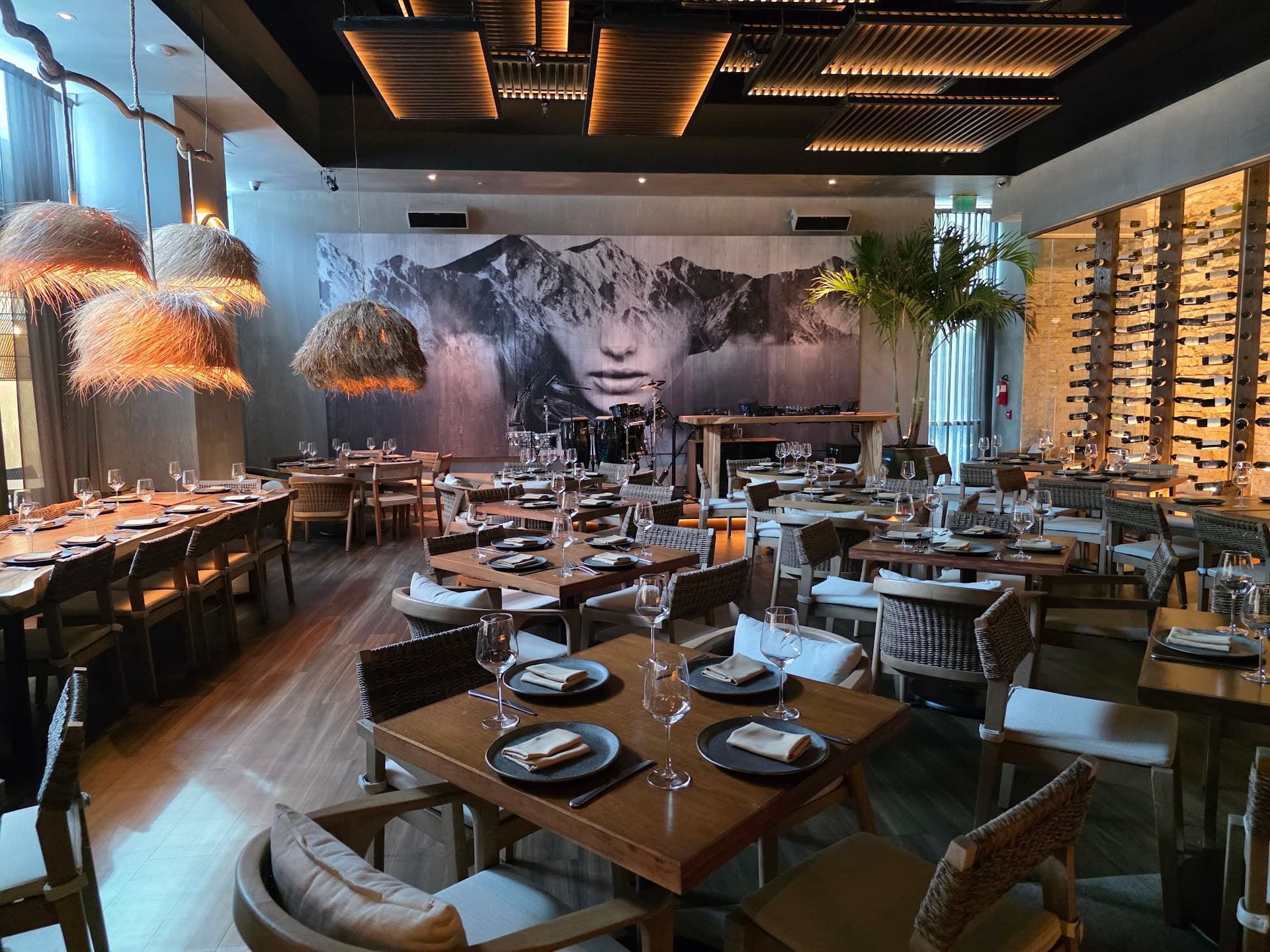 Interior of RosaNegra Miami restaurant