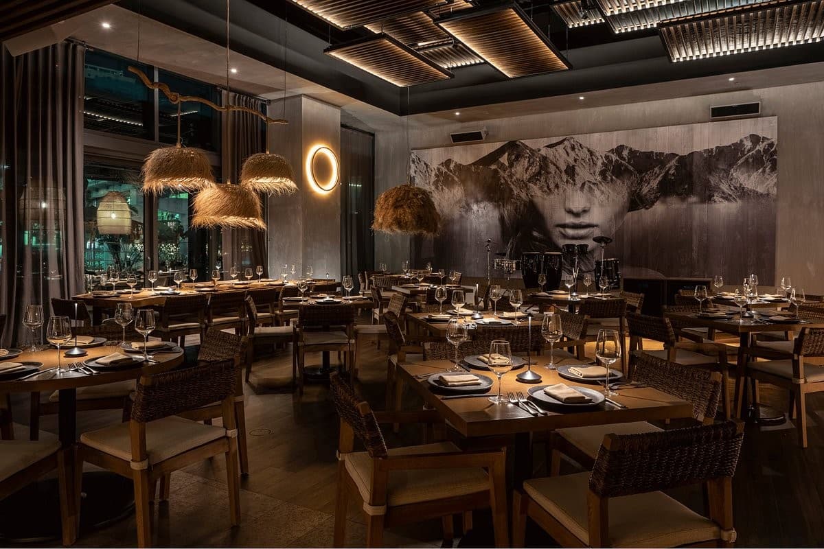 Elegant dining room of RosaNegra in Miami