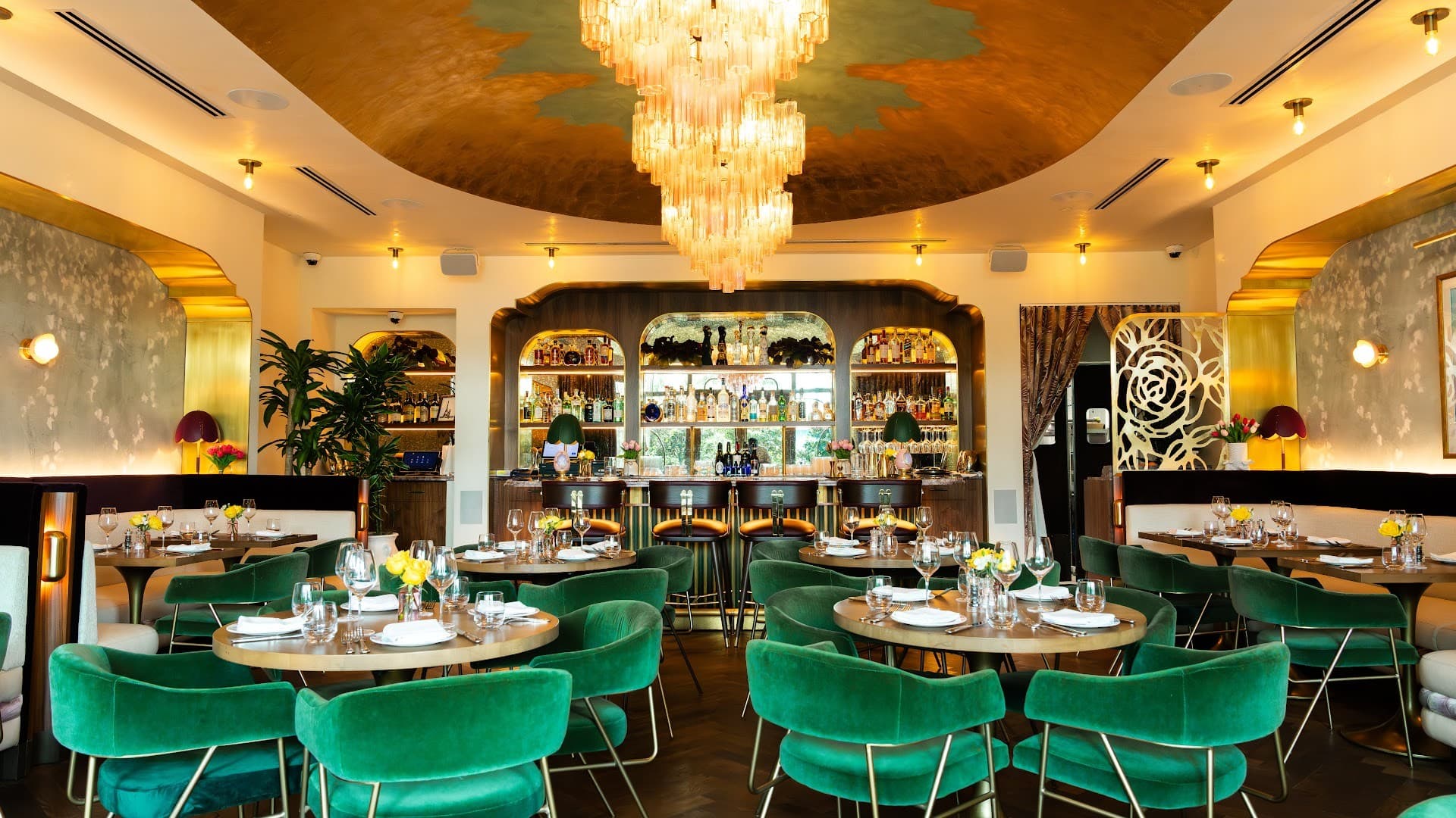 Rose Cafe & Restaurant interior in Sunny Isles Beach
