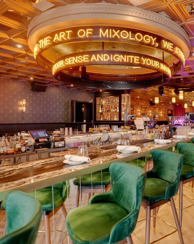 Salty Flame restaurant interior in Miami