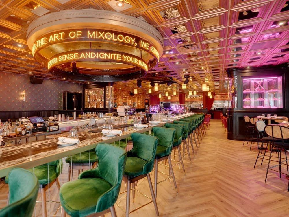 Interior view of Salty Flame restaurant in Miami