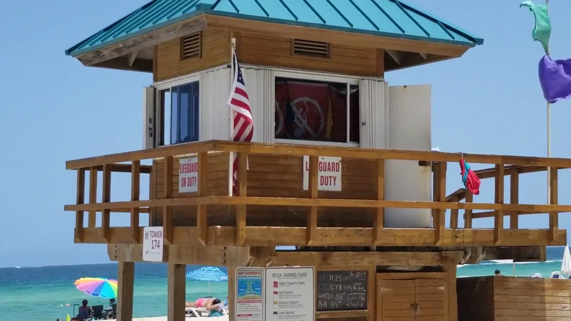 Lifeguard tower at Samson Oceanfront Park, Sunny Isles Beach