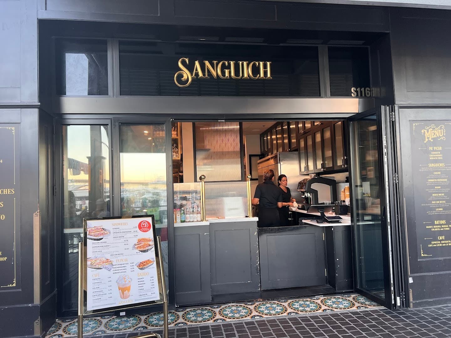 Sanguich restaurant entrance in Miami