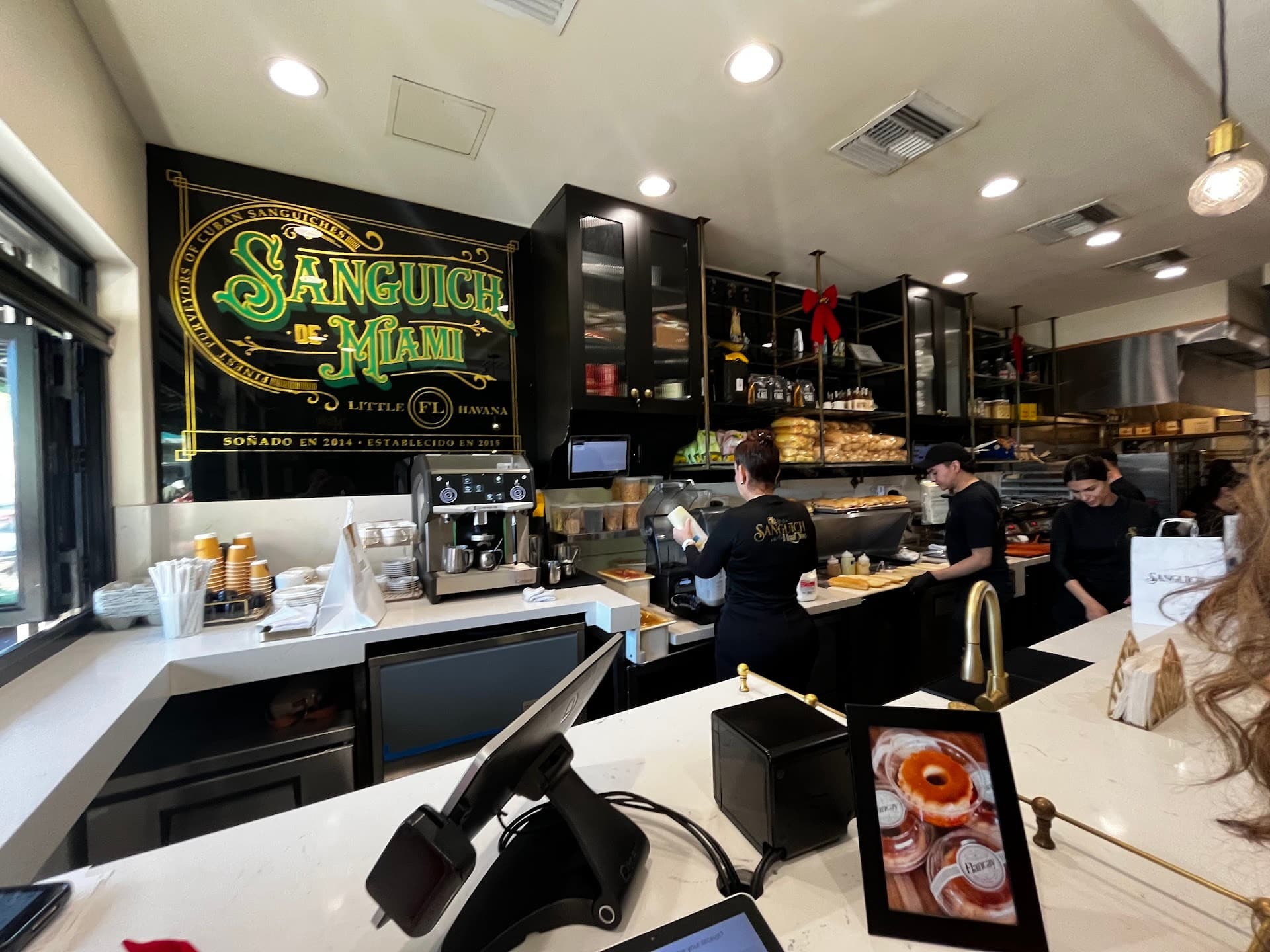 Sanguich restaurant interior in Miami