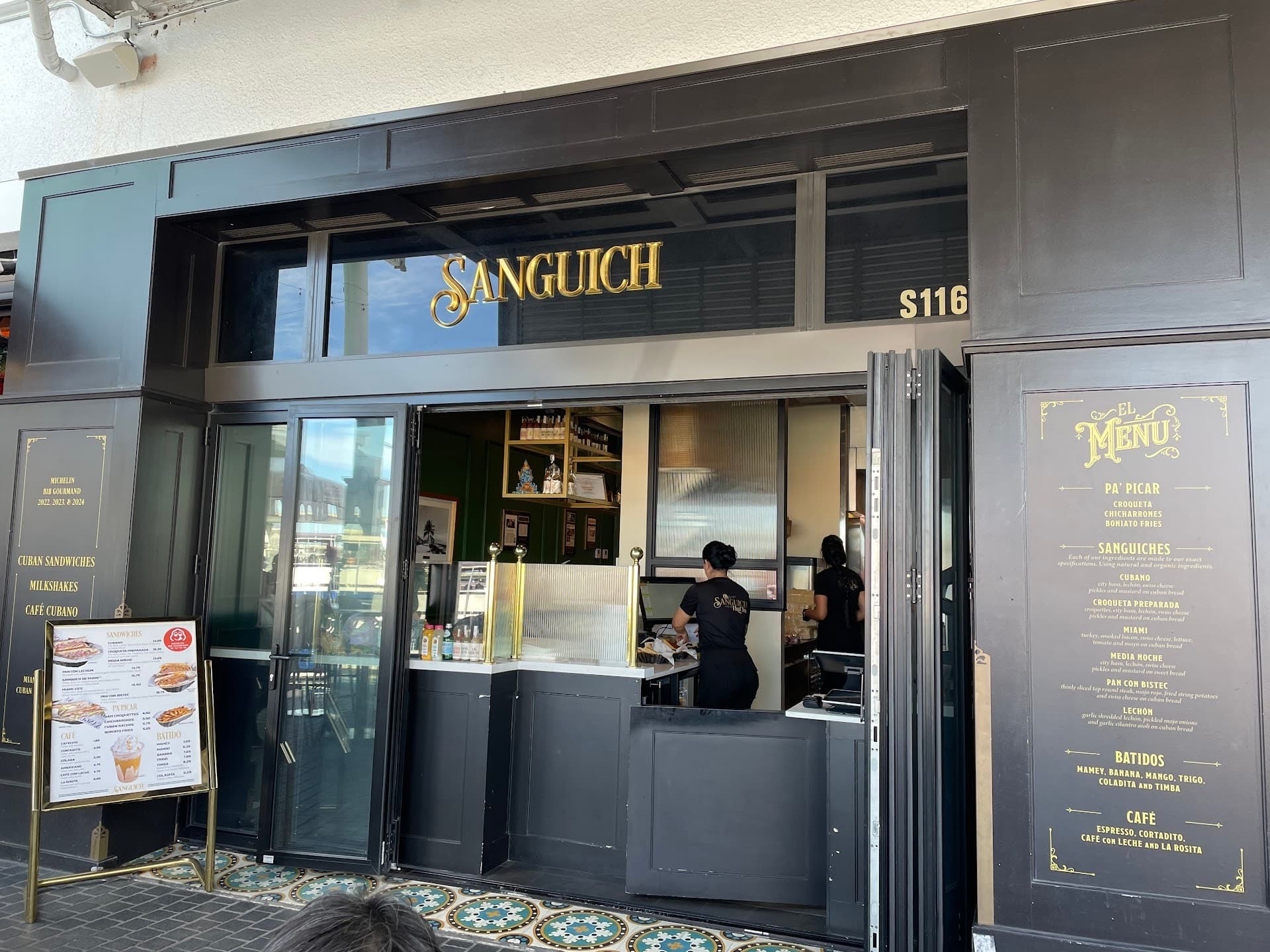 Sanguich restaurant exterior in Miami