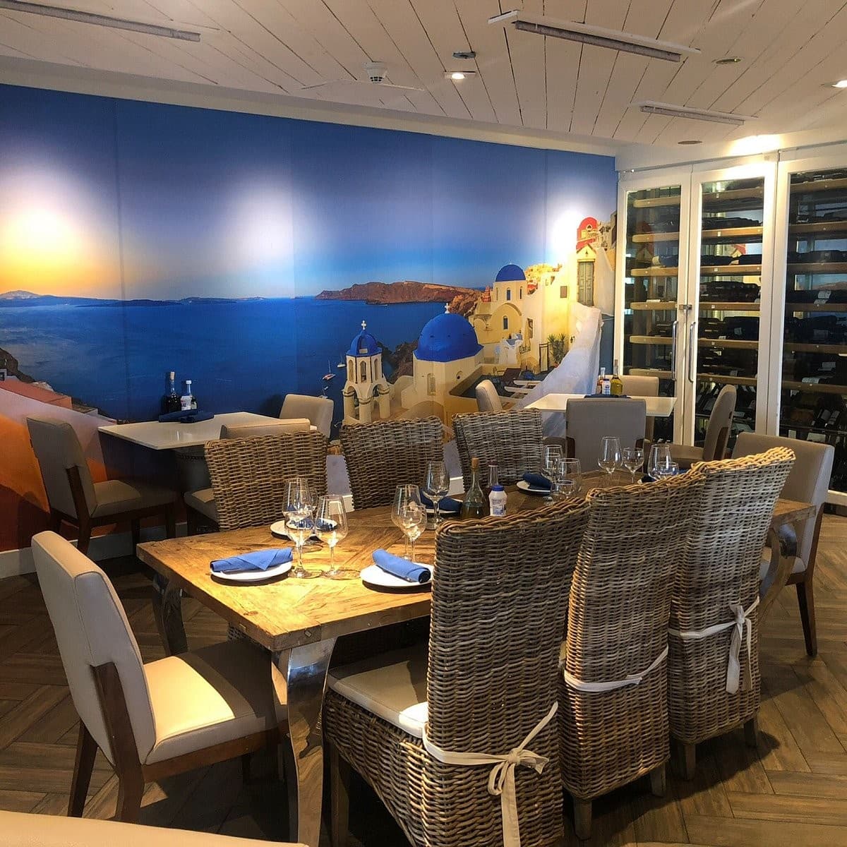 Interior view of Santorini by Georgios at 1690 Collins Ave