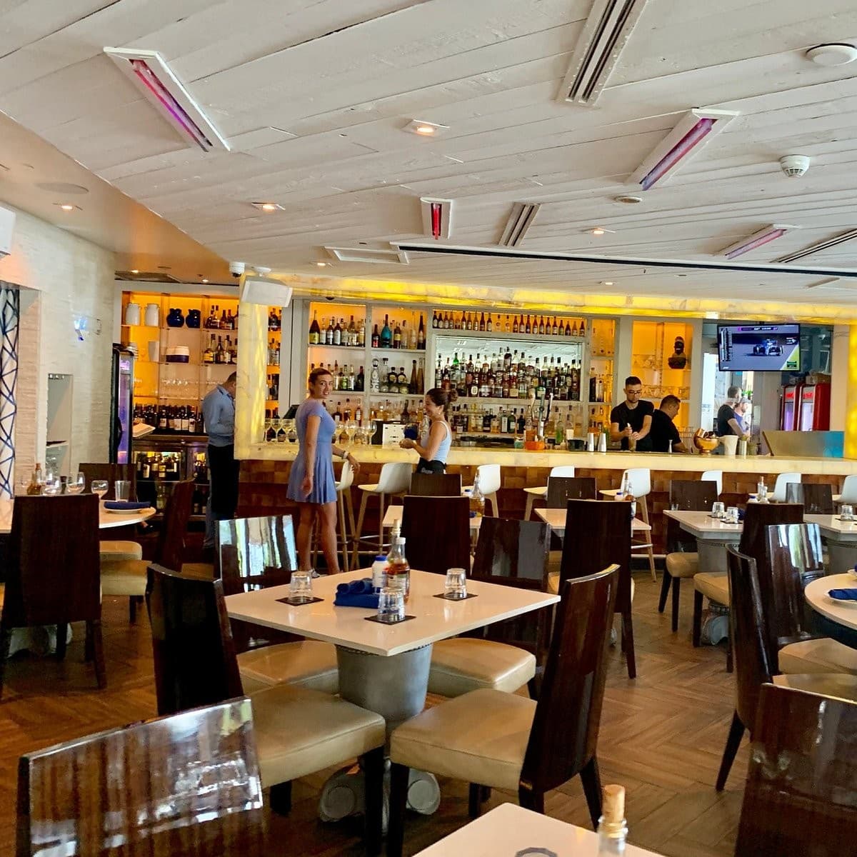 Interior view of Santorini by Georgios at 1690 Collins Ave