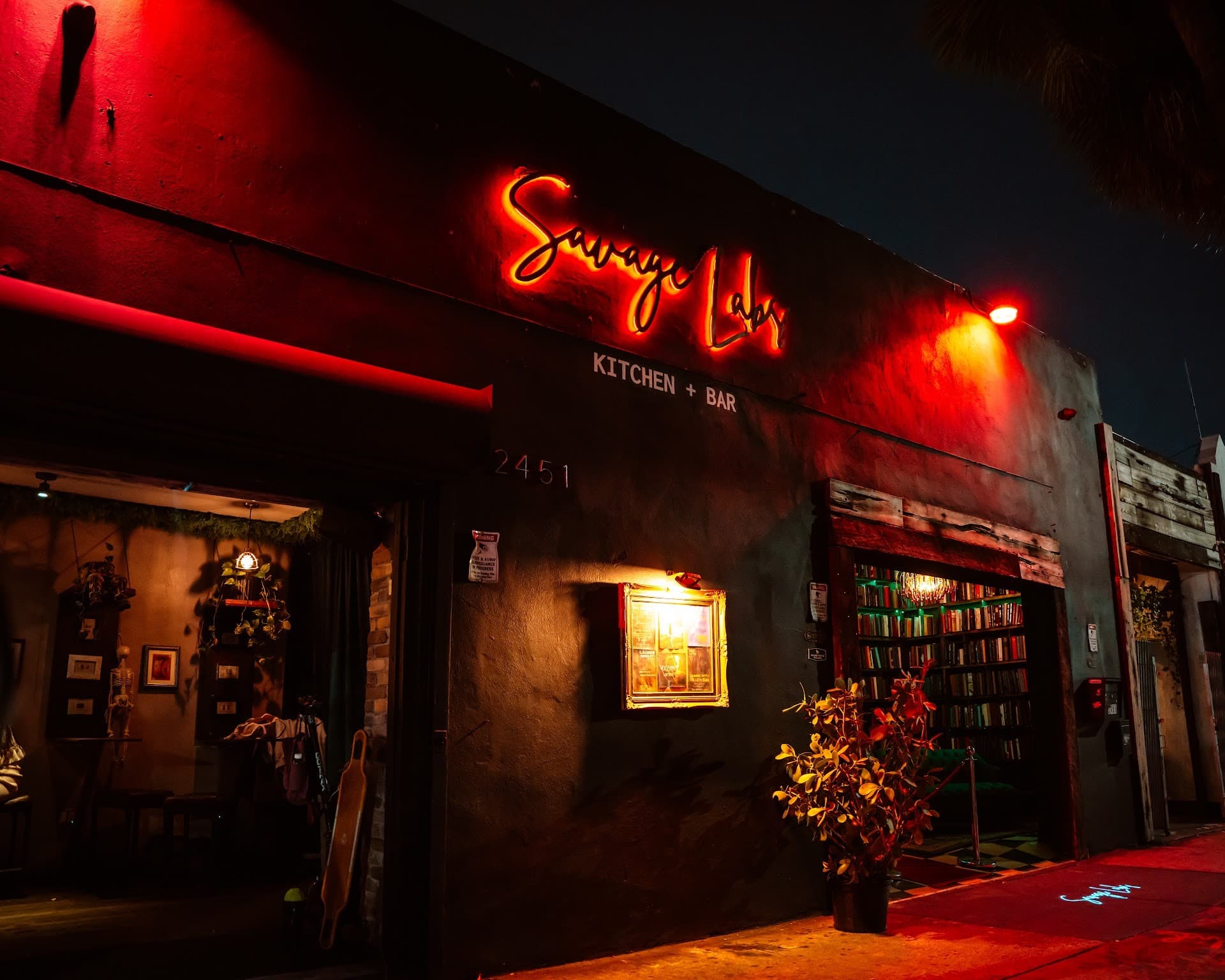Savage Labs Wynwood exterior at night in Miami