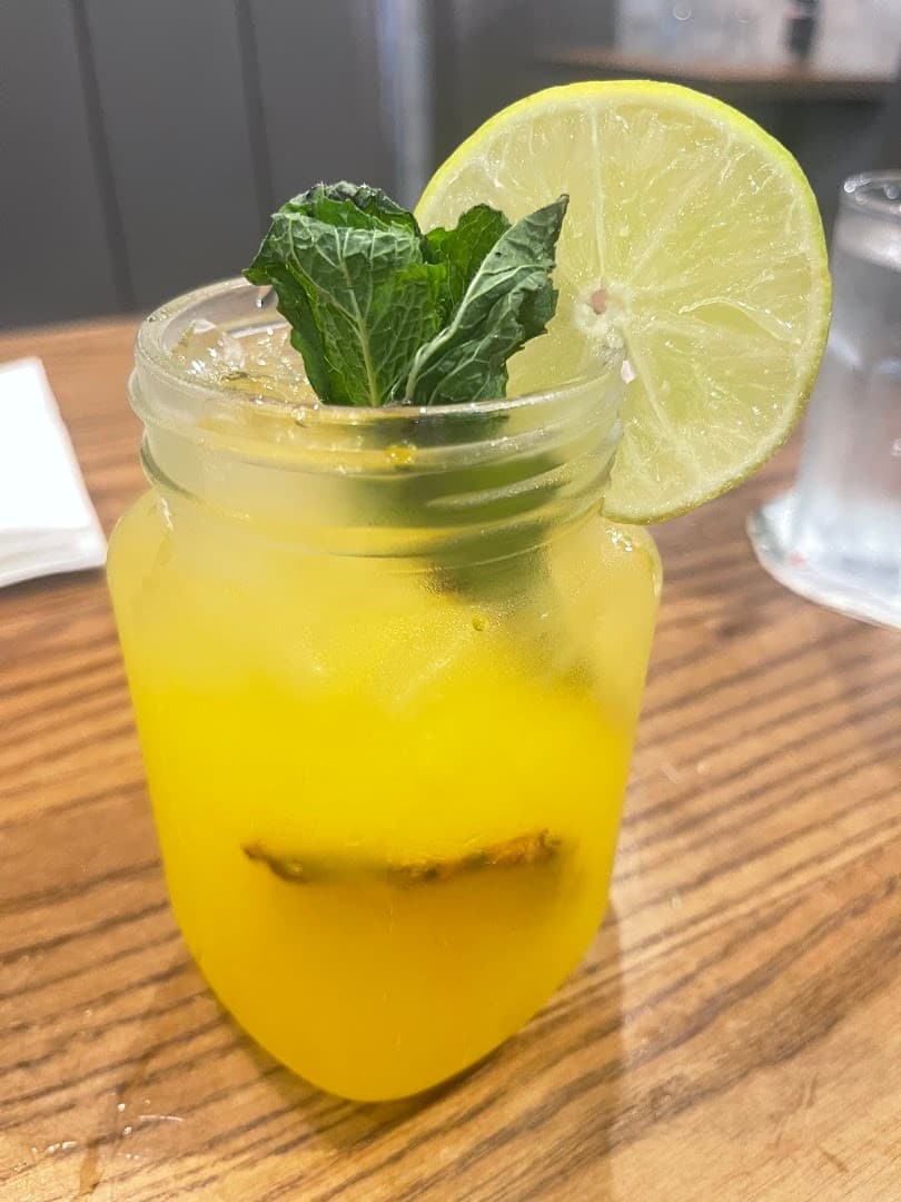 Refreshing drink at Sergio's Restaurant in Miami