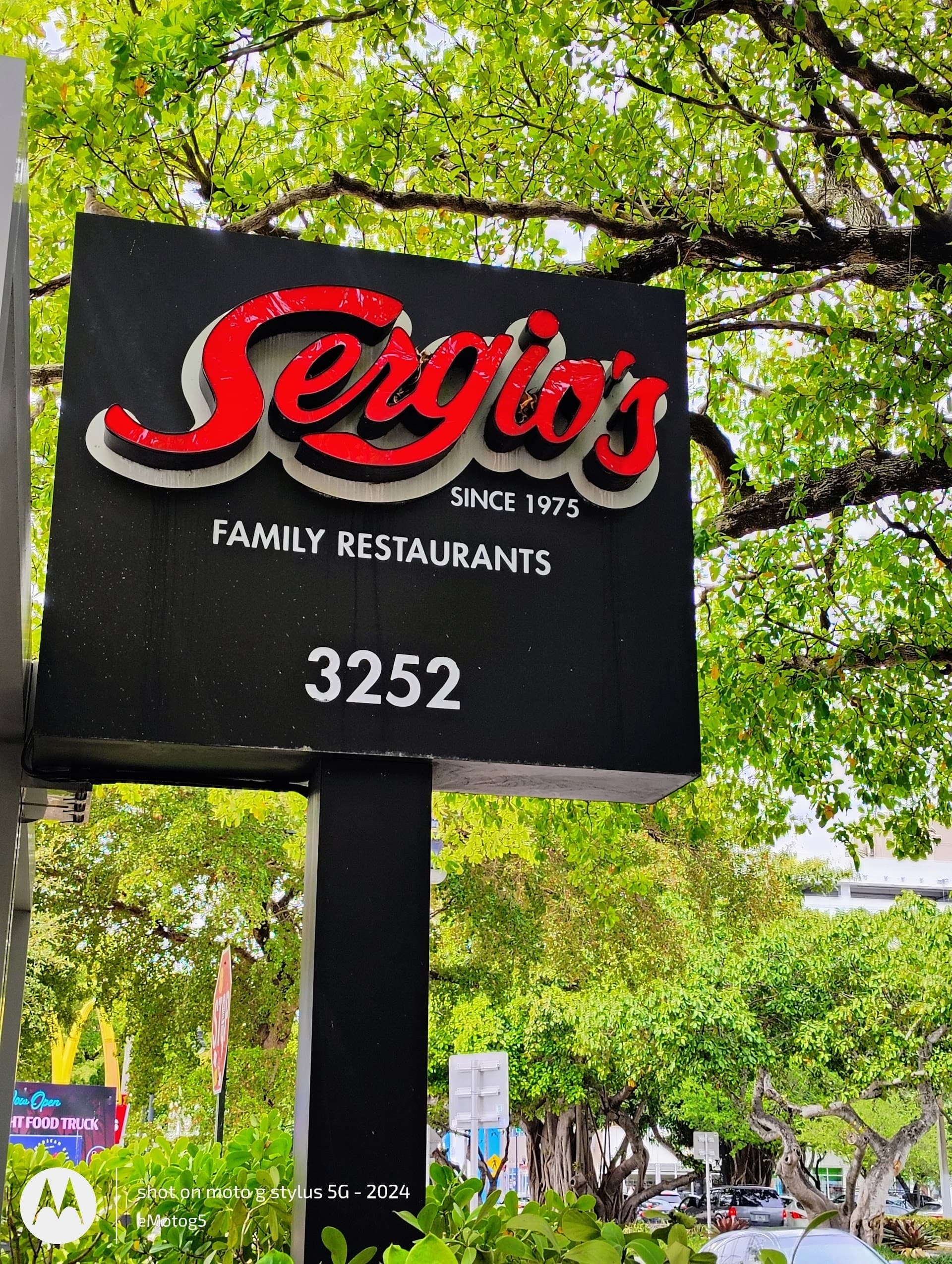 Sergio's Restaurant sign in Miami