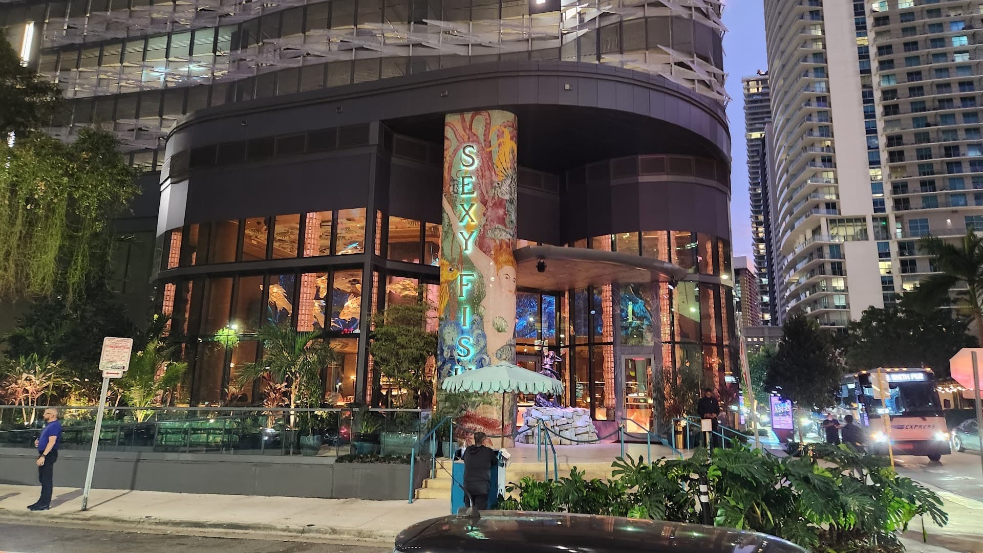 Sexy Fish restaurant exterior in Miami