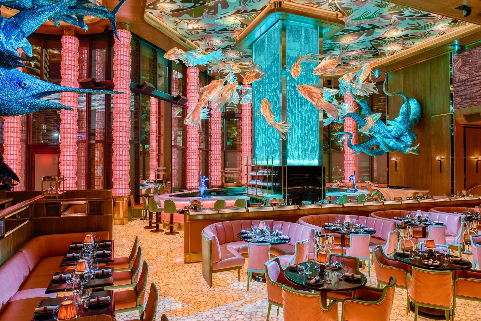Interior of Sexy Fish Miami restaurant