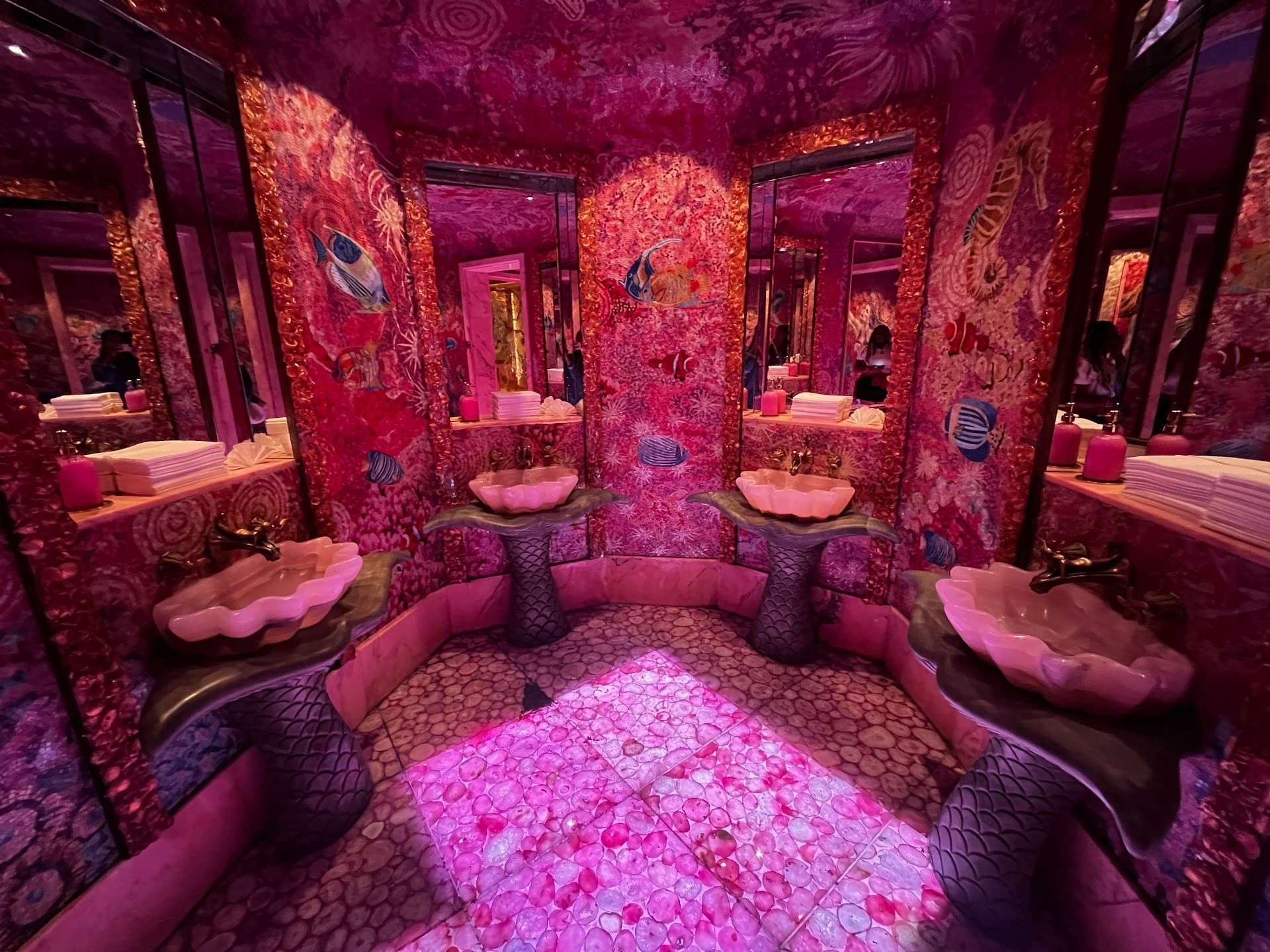 Stylish interior at Sexy Fish Miami restaurant