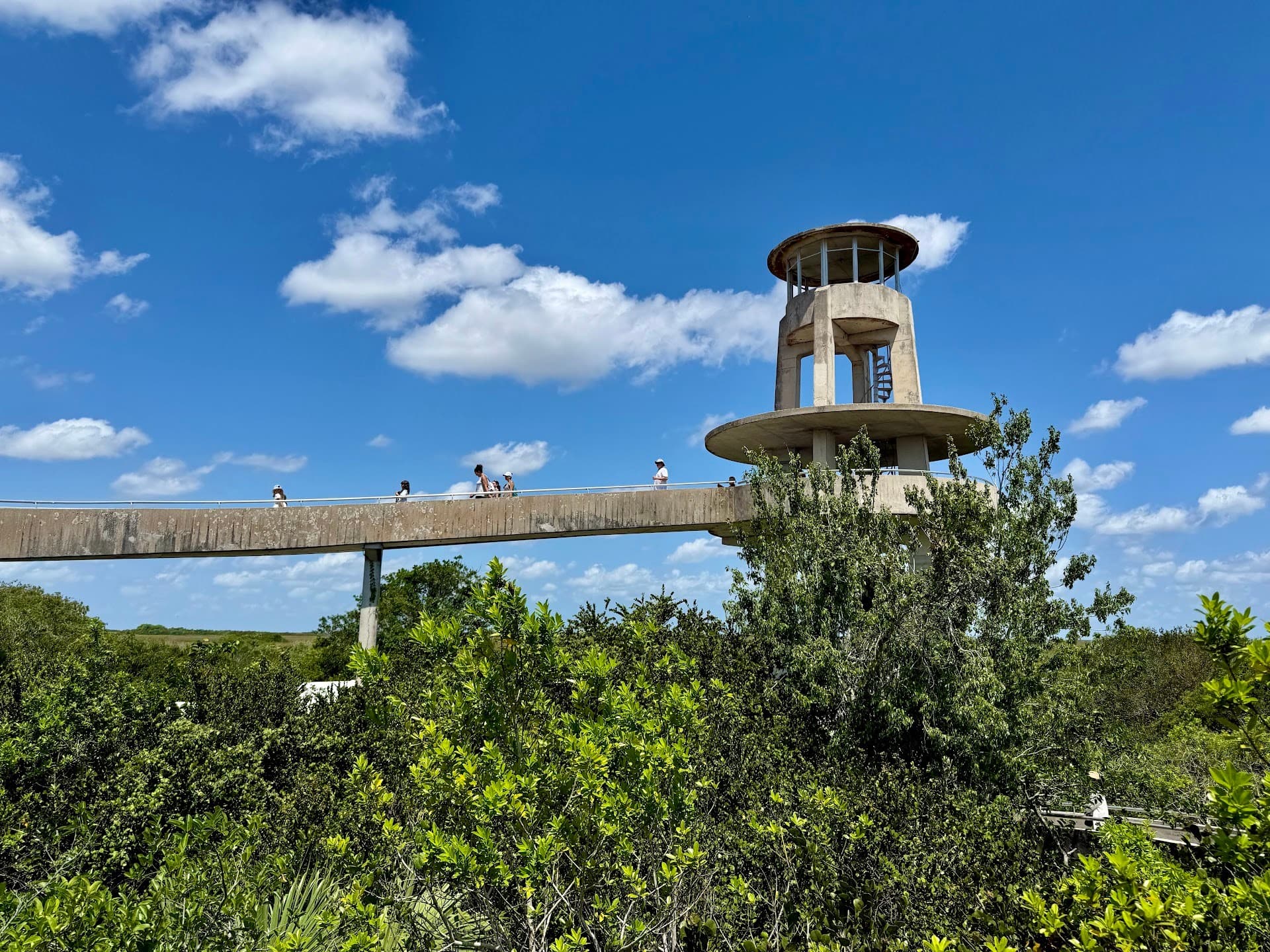 Shark Valley Visitor Center view in Miami under blue sky